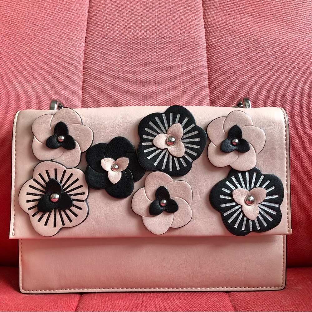 pink leather crossbody bag